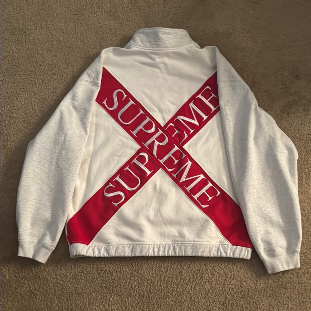 Supreme Varsity Red Cross Hoodie